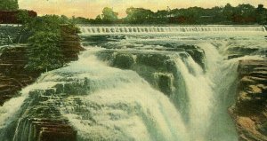 Postcard Early 1900s View of The Falls, Glen Falls, NY.      P4