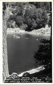 Crystal Lake CA Recreation Camp Swimming Real Photo Vintage Postcard