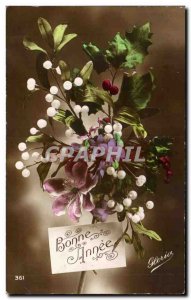 Old Postcard Fantasy Flowers Good year
