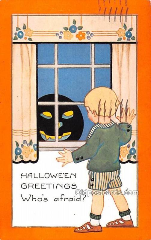 Halloween 1925 light postal marking on front