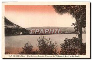 Old Postcard La Cluse A corner of Lake Natua the Village of Port and Chalet