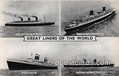 Cunard Liner RMS Queen Mary SS France Ship Unused 