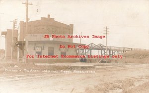 Depot, Illinois, Monee, RPPC, Chicago & Southern Interurban Railroad Station