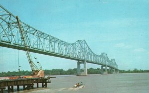 Vintage Postcard Helena Bridge Great River Road Father Of Waters Helena Arkansas