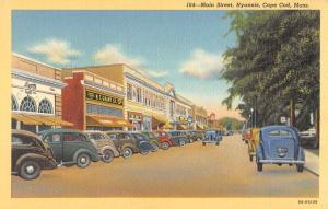 Hyannis Massachsuetts Main Street Scene Historic Bldgs Antique Postcard K42314