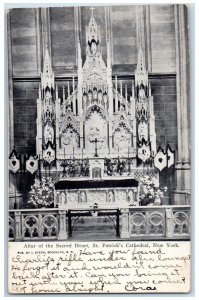 c1905 Altar Of The Scared Heart St. Patrick's Cathedral New York NY Postcard 