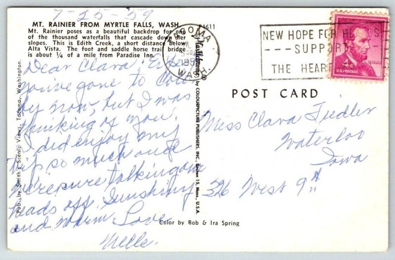 Greetings From Washington   Postcard  1959