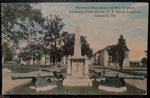 Vintage Postcard 1913 Memorial Monument, U.S. Naval Academy, Annapolis, Maryland