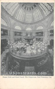 Dome, Cafe & Band Stand, The Emporium - San Francisco, California CA Postcard