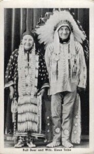 Bull Bear and Wife Sioux Tribe Indian Unused some corner wear, Unused