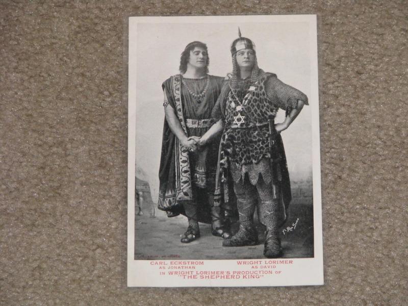 The Shepherd King-Wright Lorimar as David, Carl Eckstrom as Jonathan, 1900`s