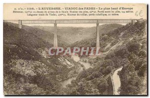 Old Postcard Auvergne Viaduct Fades the highest in Europe