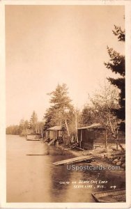 Scene on Black Oak Lake - State Line, Wisconsin WI Postcard