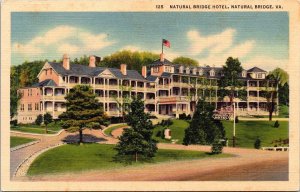 Natural Bridge Hotel VA Virginia Linen Postcard VTG UNP Vintage Unused 