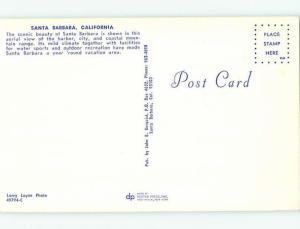 Unused Pre-1980 PANORAMIC VIEW Santa Barbara California CA H9812