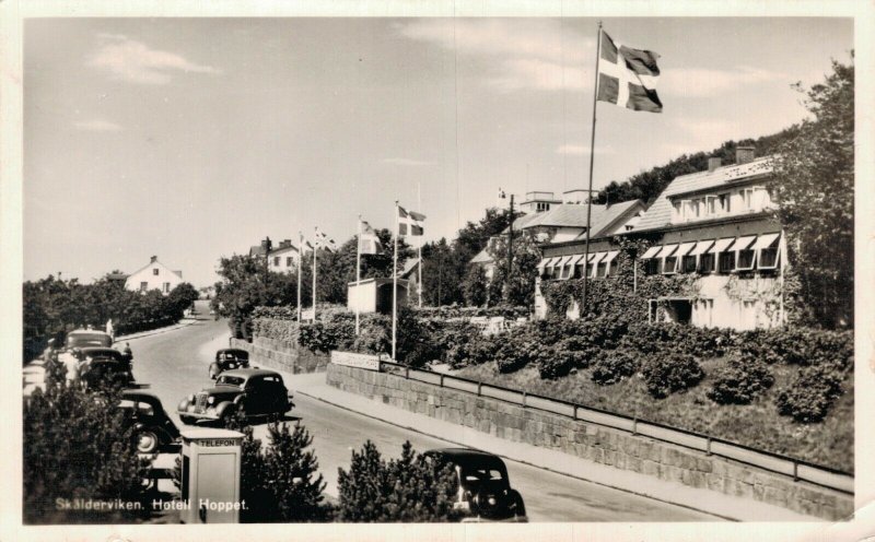 Sweden Skalderviken Hotel Hoppet RPPC  06.53