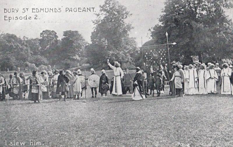 Confession To King I Slew Him Bury St Edmunds Pageant Suffolk Old Postcard