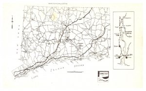 Postcard MAP MA Massachusetts - Highway map