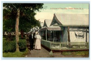 c1910 A Corner Of Tent City Ocean Grove New Jersey NJ Unposted Postcard 