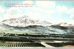 C.1907 Mt. San Bernardino and Highland, Cal. Postcard P121