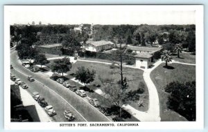 4 Postcards SACRAMENTO, CA ~ Tower Bridge, Sutter's Fort, Capitol ca 1940s