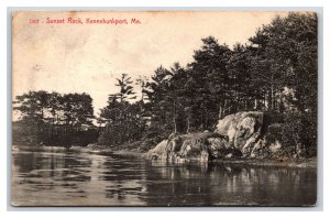 Sunset Rock Kennebunkport Maine ME DB Postcard Y7