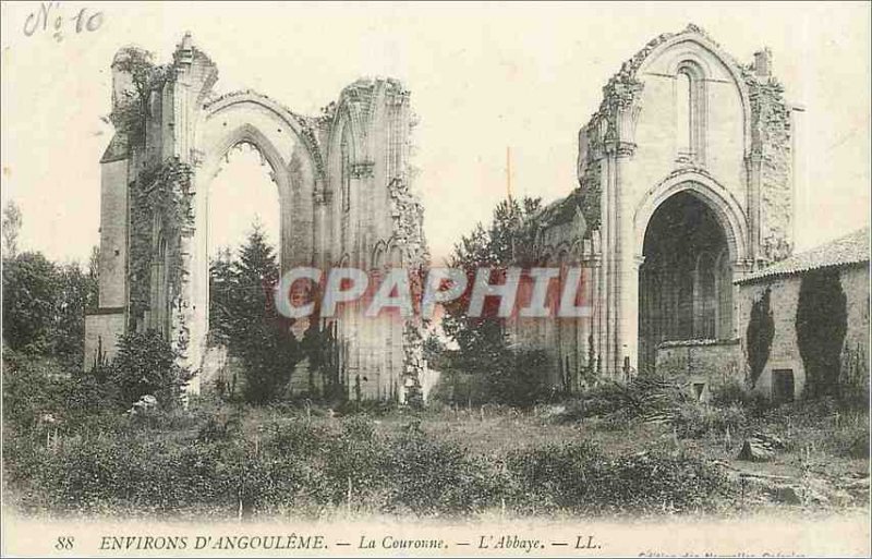 Surroundings Old Postcard Angouleme La Couronne Abbey