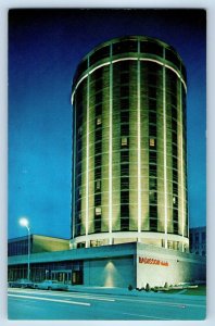 1960 Duluth Minnesota MN Postcard Radisson Hotel Building Night Scene Unposted