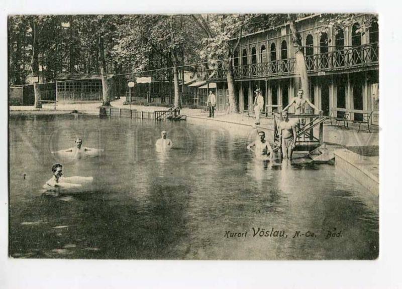 271194 AUSTRIA Bad VOSLAU resort Nude men Vintage postcard