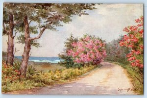 Hamilton Bermuda Postcard Springtime c1920's Antique Ethel & C.F. Tucker Art