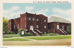 MILFORD , Nebraska , 1930-40s ; M.E. Church & Masonic Temple