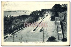 Old Postcard Brest Ramps er Rade