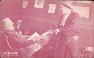 Cowboy Old West Movie Actor Exhibit Card LEO MALONEY The High Hand