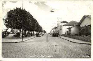 brazil, CASTRO, Paraná, Praca Manoel Ribas, Cars (1960) RPPC Stamps