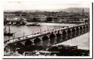 Old Postcard Bordeaux Bridge View of & # 39ensemble