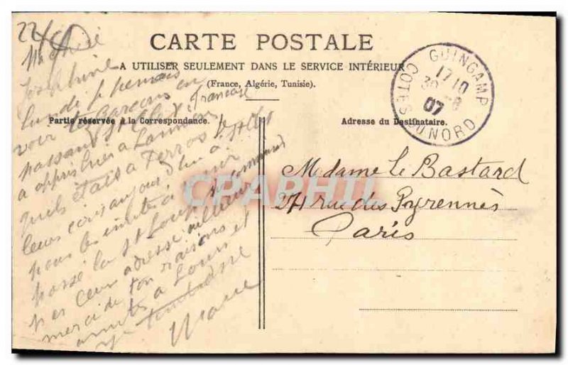 Old Postcard Guingamp North Cotes La Fontaine