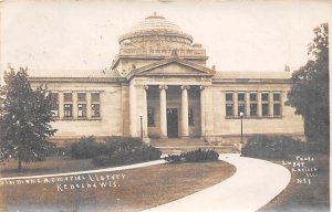 Simmons Memorial Library Real Photo Kenosha WI USA Postcard