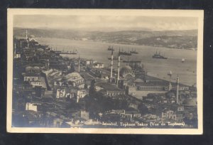 RPPC ISTANBUL TURKEY DOWNTOWN BIRDSEYE VIEW 1936 VINTAGE REAL PHOTO POSTCARD