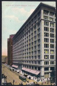 State Streeet Scene Chicago Illinois used c1909