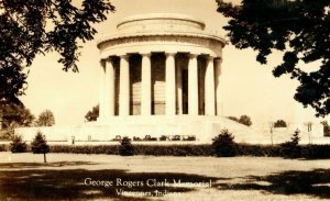 Vintage RPPC Post Card George Rogers Clark Memorial Vincennes, Indiana P19