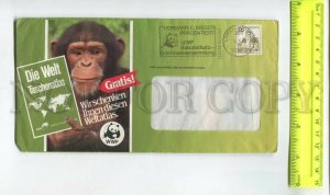 476709 1983 Germany advertising WWF animal protection monkey postal COVER