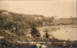 South Bristol Maine ME Cliffords Cove Eastern Illus Real Photo Vintage Postcard