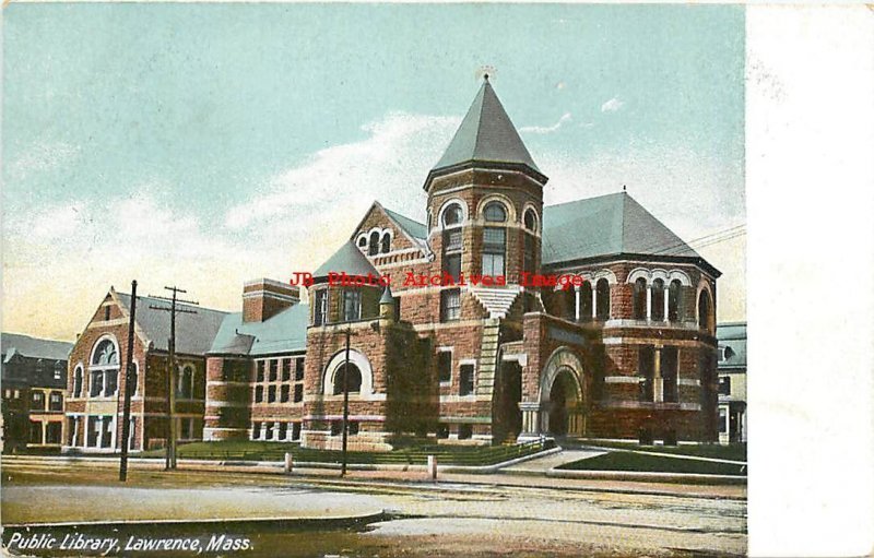 8 Postcards, Lawrence, Massachusetts, Bay State Bldg-High School-Post Office