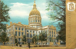 Embossed Gilded Postcard State Capitol Atlanta GA