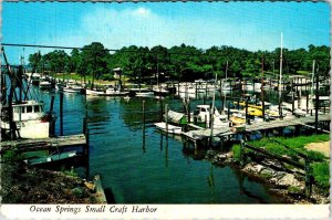 Ocean Springs, MS Mississippi SMALL CRAFT HARBOR Marina/Boats/Docks 4X6 Postcard
