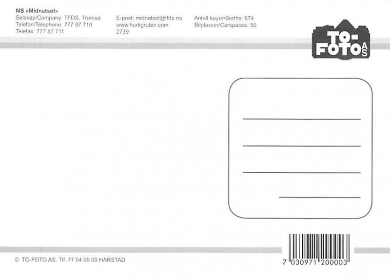 MS Midnatsol Hurtigruten Ship 