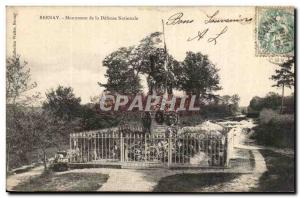 Old Postcard Bernay Monument of National Defense