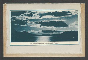 Ca 1939 CANADIAN PACIFIC LETTER CARD YUKON SUNSET ETC MINT