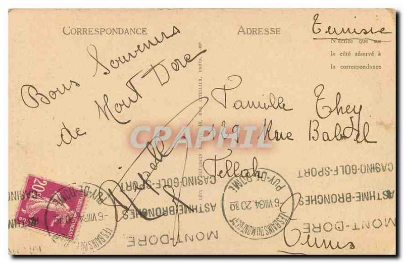 CARTE Postale Mont Dore Old War Memorial