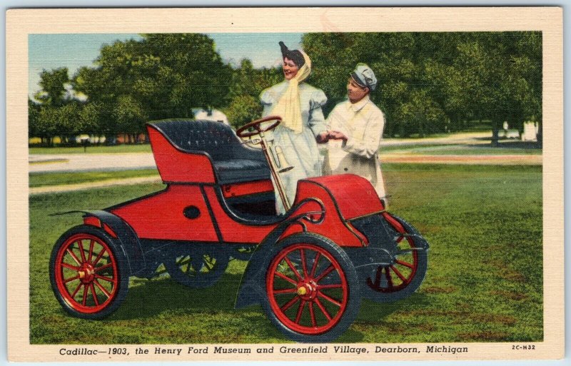 c1950s Dearborn, MI 1903 Cadillac Runabout Touring Car Henry Ford Museum PC A203